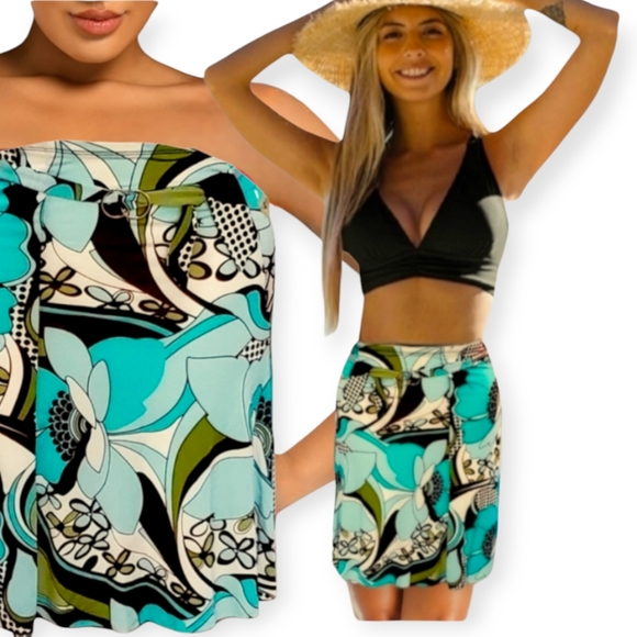 Abstract Floral Summer Skirt - Picture 12 of 12